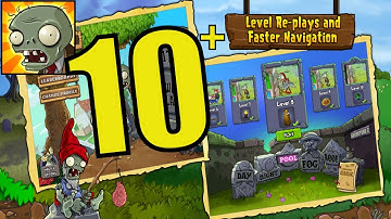Plants vs. Zombies FREE Gameplay Walkthrough Part 10 (Mod Version) ROOF Levels 1-4 (Android, iOS)