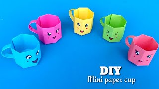 Diy Mini Paper Cup Paper Crafts For School Paper Craft Easy Origami Paper Cup Origami