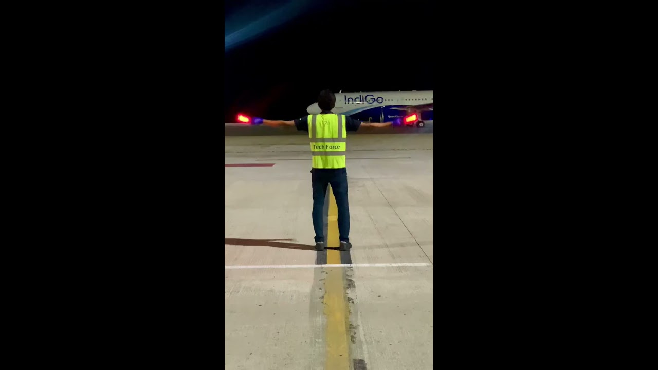 Marshalling The 6E Way Youtubeshorts Night Airport