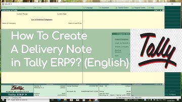 Hoe maak ik een leveringsbon aan in Tally ERP9? (Engels)