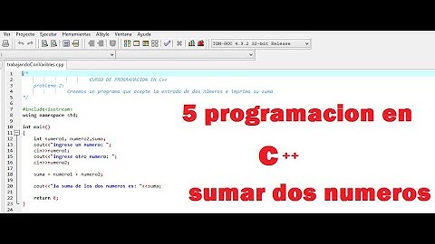 5 programación en c++|| pidiendo datos al usuario
