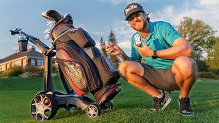 Following Golf Trolley!! / Stewart Golf Q Follow Review
