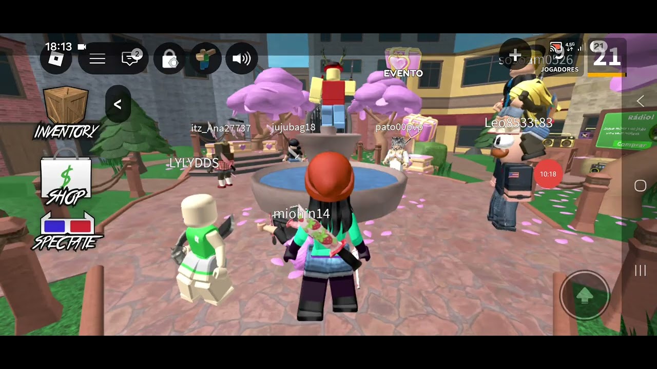 Primeiro video do canal jogando roblox