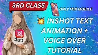 InShot Text Animation & Voice Over Tutorial | Easy Video Editing for Beginners