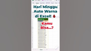 ✅ Highlight Otomatis Hari Minggu di Excel, Gak Perlu Ribet! #shorts  #belajarexcel #excel #exceltips