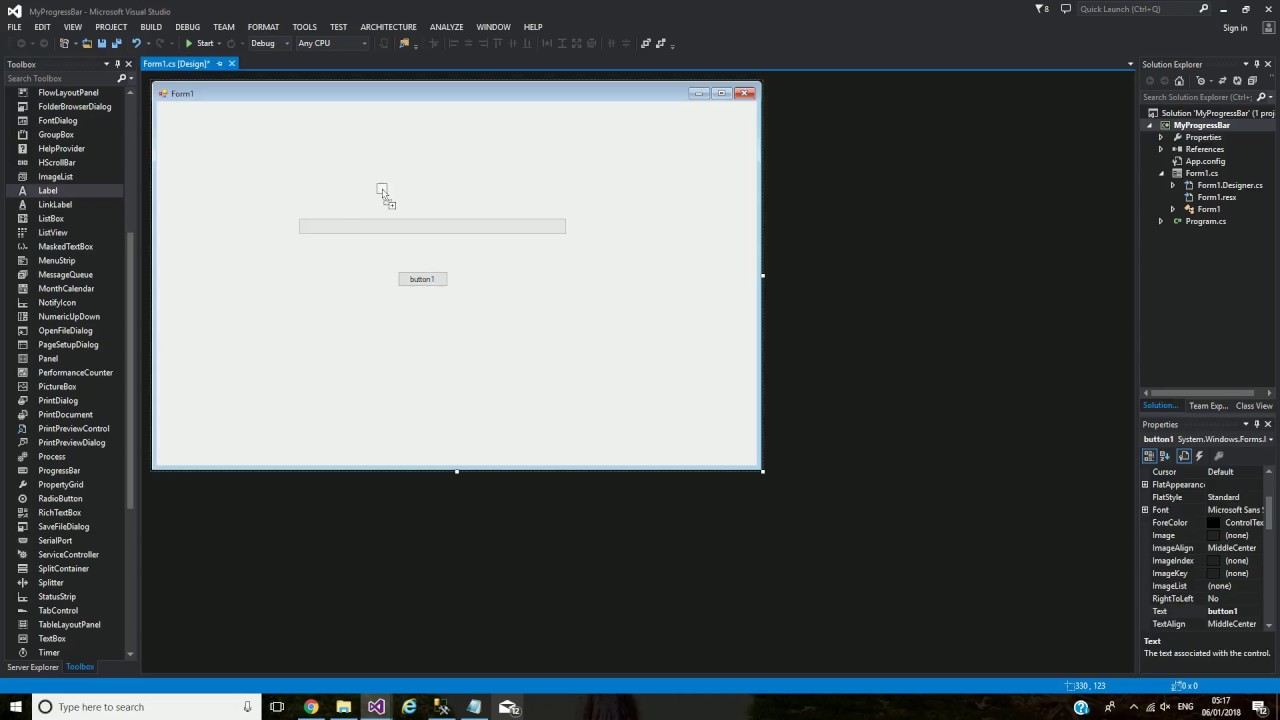 How to create Progress Bar in C#.Net window application #11 - YouTube
