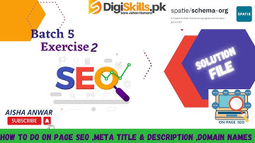 seo exercise 2 batch 5 | dstp 2.0 batch 05 seo exercise 2 solution 2023