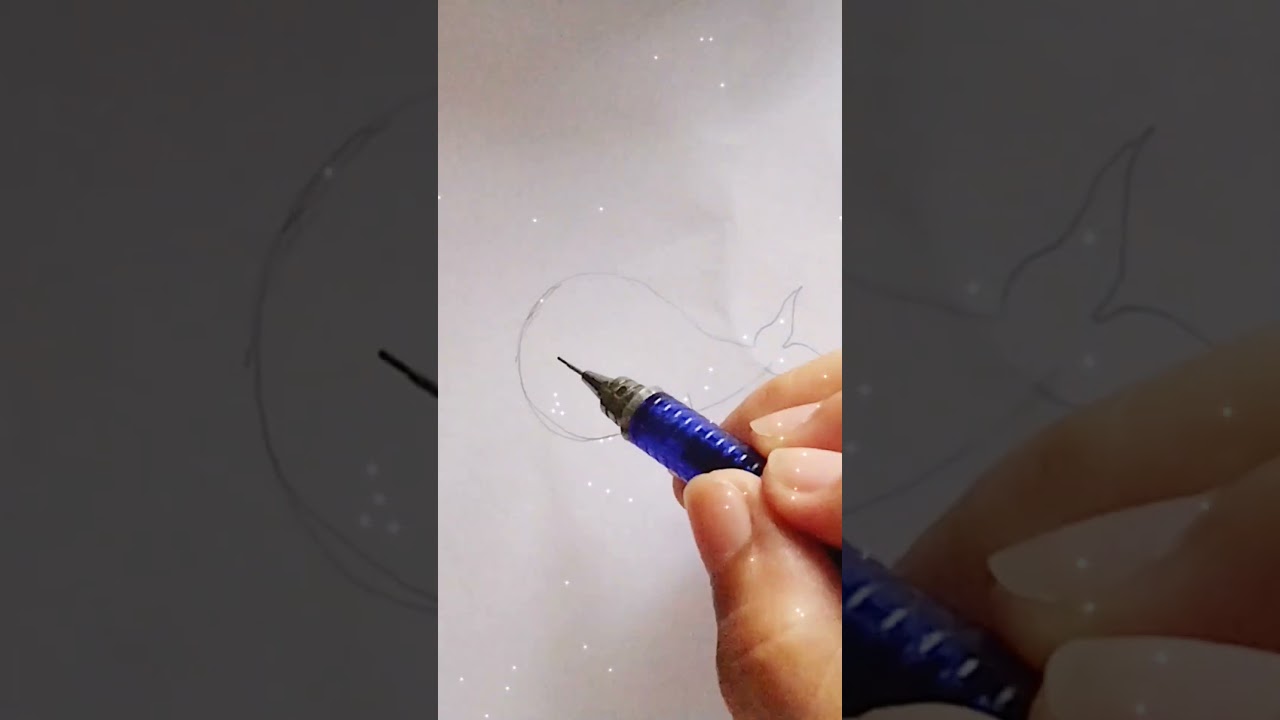 How to draw a cute whale 🐳_EASYDRAWING||Color Pencils🖌️🎨 