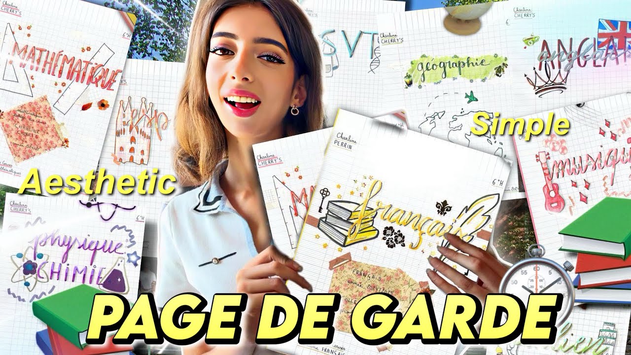 Andrea Pages De Gardes IDÉES PAGES DE GARDES pour LA RENTRÉE ! *simple & aesthetic* - Back To