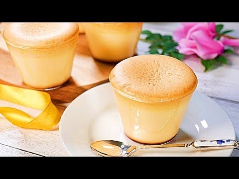 簡単プリンケーキ 卵好き必見 簡単カップスポンジプリンケーキ Cup Pudding Cake Youtube