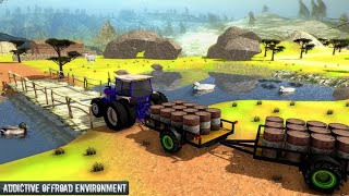 Cargo Tractor Trolley Simulator Farming Game 2019 Android Gameplay screenshot 5