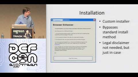 DEFCON 18: My Life as a Spyware Developer 2/3