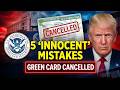 USCIS Policy 2026: 5 "Innocent" Mistakes That Will Cancel Your Green Card