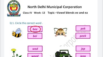 Class 4 English Week 12 (18/8/21)  Vowel Blends ‎@KNOWLEDGE KINGDOM Solution MCD Worksheet kaksha 5