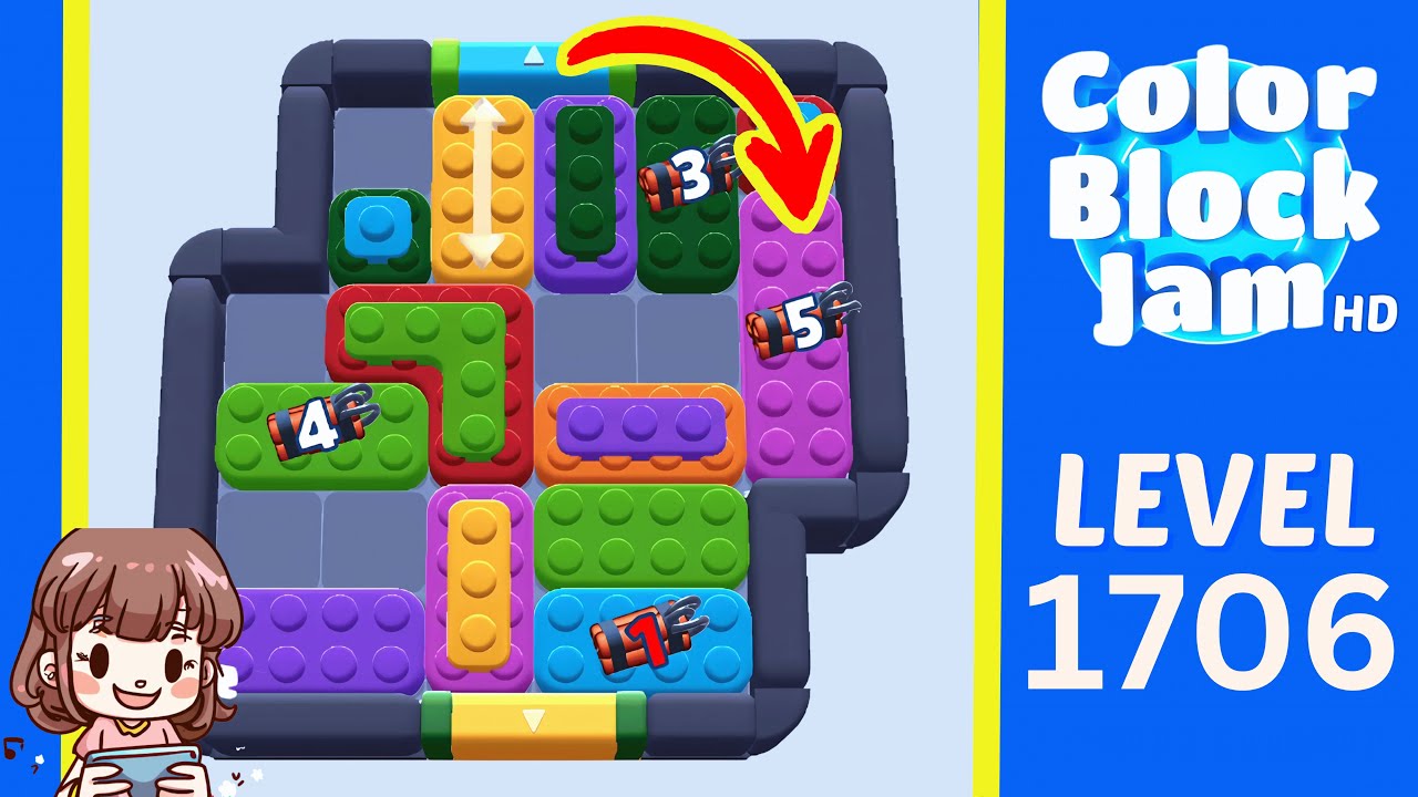 Color Block Jam Level 811 (1706) Solution Walkthrough - YouTube