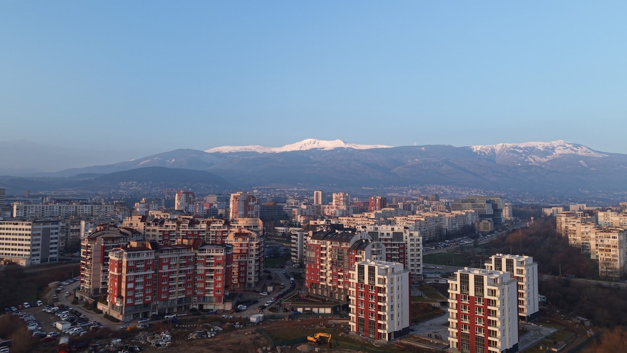 2026 City Outskirts at Sunrise | 4K Drone Footage | Sofia, Bulgaria