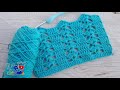 Punto fantasía de abanicos tejido a crochet