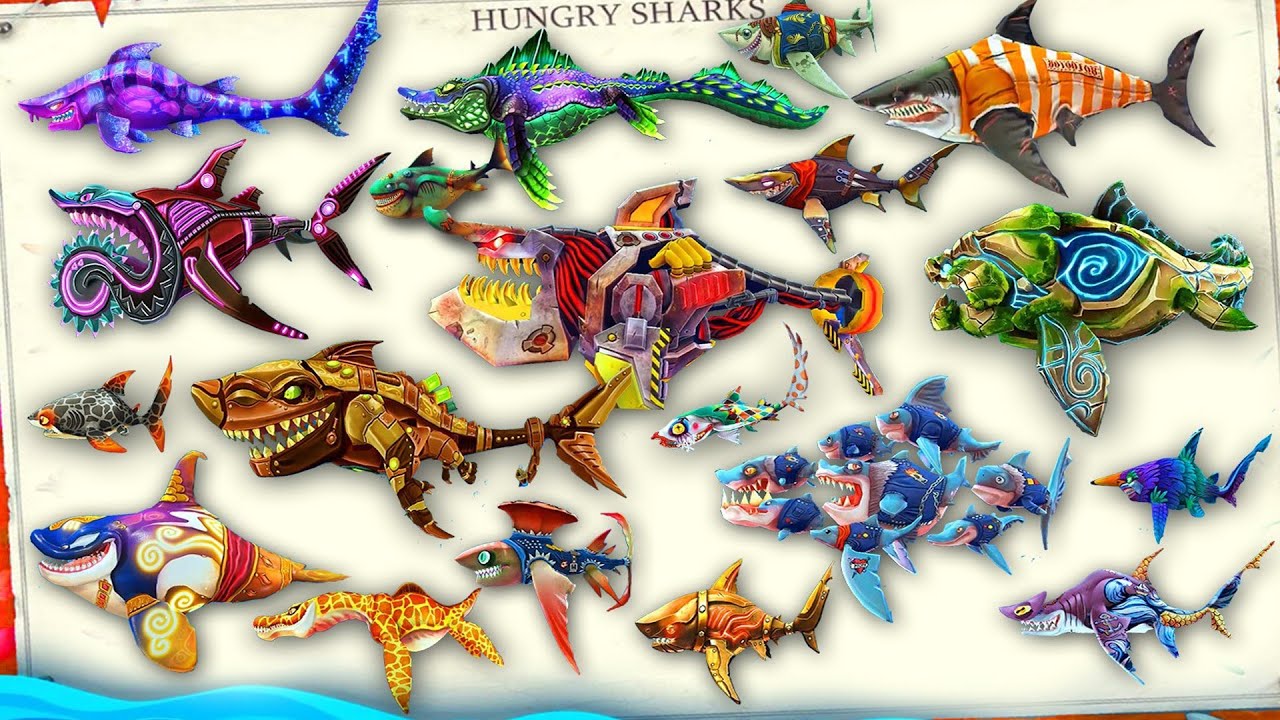 Hungry Shark World - All 30 Sharks & Skins Unlocked - NEW UPDATE COMING ...
