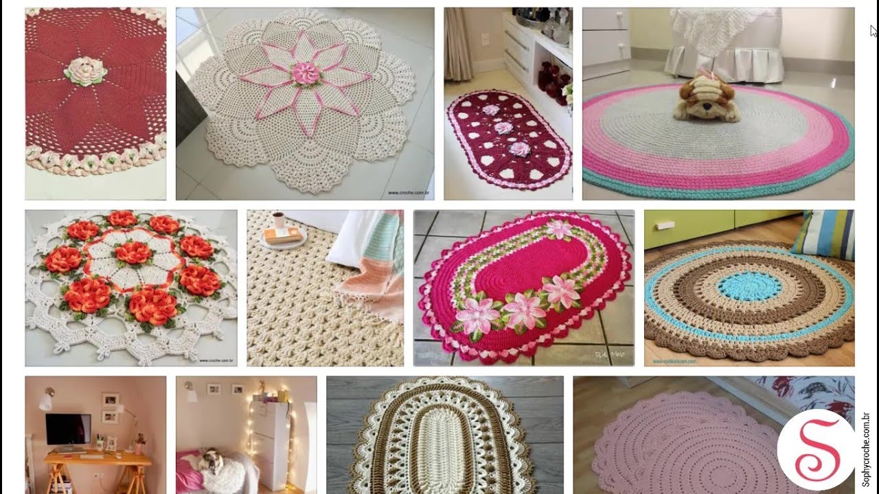 Tapetes de Crochê - 1000 Modelos Lindíssimos Pra Você se Inspirar