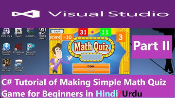 How to create a math Quiz game on C# Visual studio (Hindi\Urdu) PART-2
