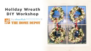 DIY Holiday Decor Wreath Hanging