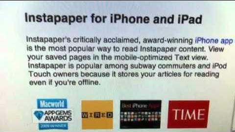 Web Application Review - Instapaper