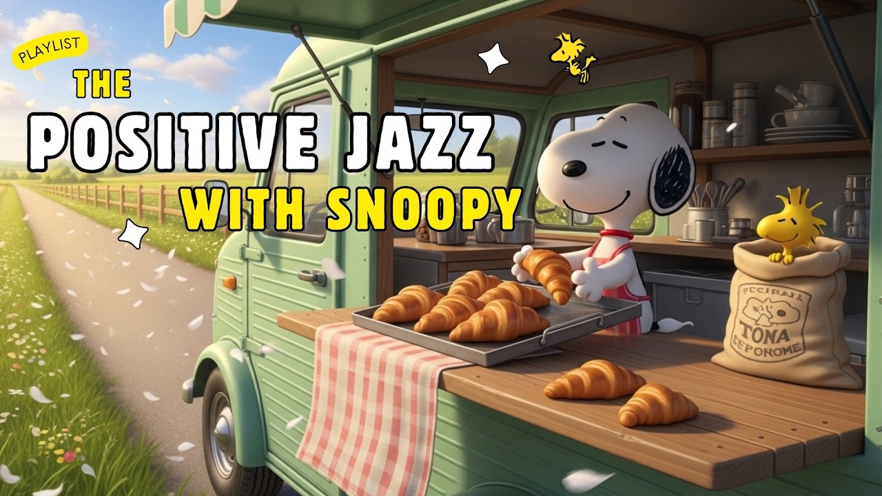 Oldies Jazz for Cozy Spring Morning ☀ Snoopy’s Croissant Truck