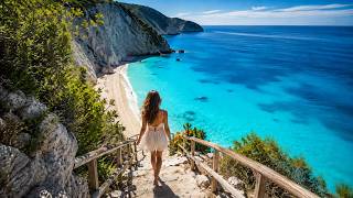 I Found Greece’s Bluest Hidden Beach — Lefkada Feels Unreal in 4K