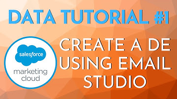 How to create a Data Extension using Email Studio (SFMC Data Tutorial #01)