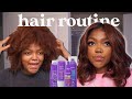 kinky to straight winter wash day routine ft. Aussie ✨ a week in my natural hair