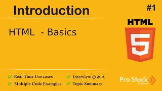 HTML Basics | By Narasimha Reddy | Pro Stack Academy