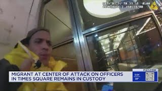 Migrant in Times Square cop beat down remains in jail, bail set at $15k: Officials