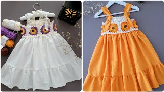 AYÇİÇEK MOTİFLİ ELBİSE, YAZLIK ELBİSE, SUNFLOWER BABY DRESS