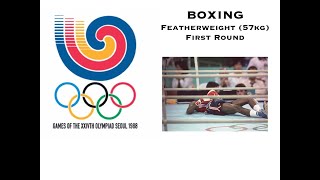 1988 Summer Olympics - Boxing Men&#39;s Featherweight First Round   Kelcie Banks USA v Regilio Tuur NED