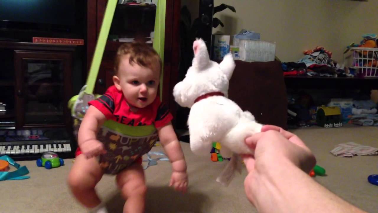 Max Running in His Johnny Jump-Up - YouTube