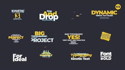 Kinetic Text Animation V3 AFTER EFFECTS Template Videohive 23970724