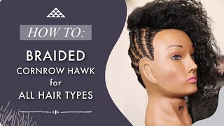 Braided Curly Mohawk Tutorial with Cornrows on Natural Hair | SL Raw Virgin Hair Tips