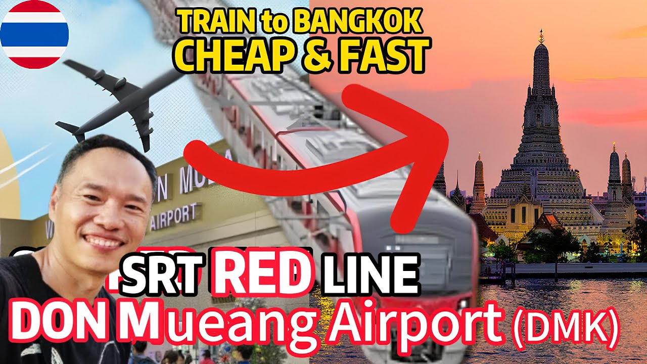 САМЫЙ ДЕШЕВЫЙ и БЫСТРЫЙ транспорт из аэропорта Дон Муанг в Таиланде DMK Red Line в Бангкок 🇹🇭
