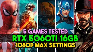 RTX 5060Ti in 1080p - 5 Games Tested: RDR2, Spider-Man Remastered, COD: BO7, Marvel Rivals & BF2042