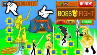 BUY and BUILD 9999 GOLDEN ARMY | HACK STICK WAR LEGACY