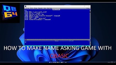 how to make name asking game in QBasic