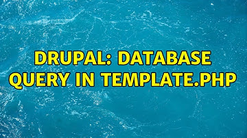Drupal: Database query in template.php