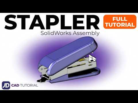 Stapler – SolidWorks Assembly Tutorial | Exploded View | JD CAD TUTORIAL