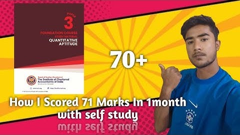 How I Scored 70+ In Maths In CA foundation in 1st Attempt 🔥🤗
