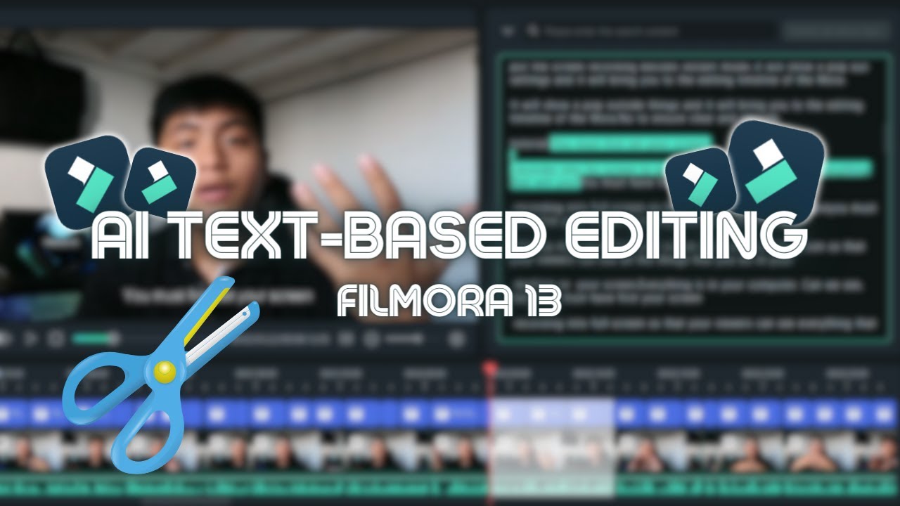 AI Text Based Editing - Filmora 13 - YouTube