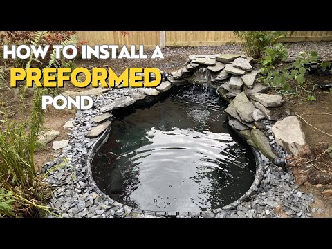 Video: Capacity for the pond. Decorative plastic pond in the country