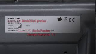 Locul In Care Vei Gasi Codul Si Seria Cuptorului Cu Microunde Grundig