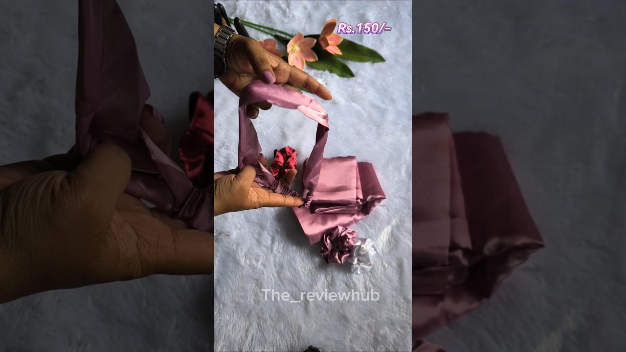 Meesho finds satin pillow cover & scrunchies @150/- 