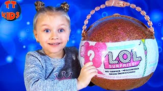 Огромный Сюрприз Для Ярославы - Золотой Шар Лол Lol Surprise Dolls Видео Для Девочек Часть 1