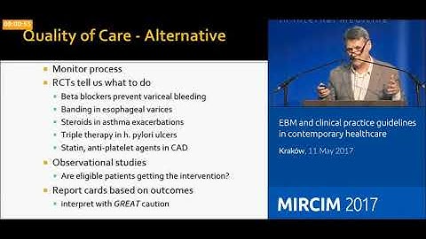 What is the best way to achieve quality assurance? || EBM and CPGs in Practice